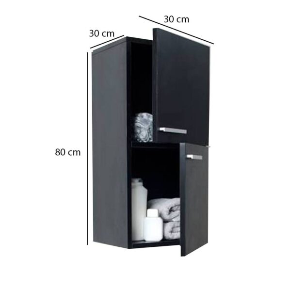 Bathroom storage unit - black BRU07