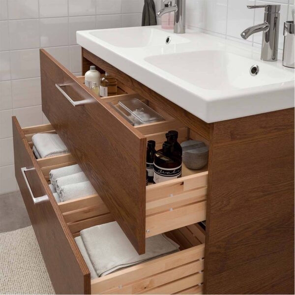 Bathroom storage unit - brown BRU11