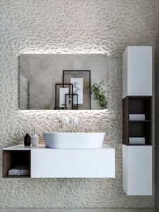 BRU20 white bathroom storage unit